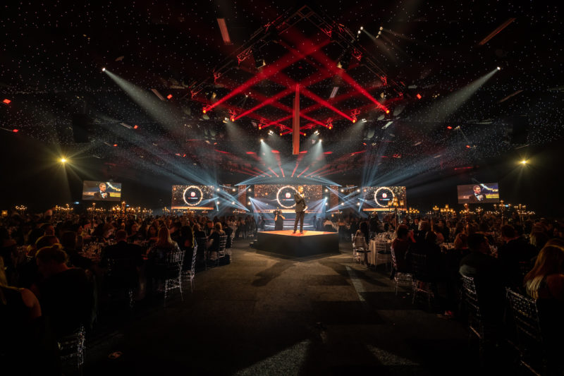 view of stage at awards show