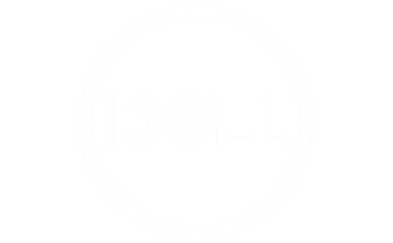 Dell logo white