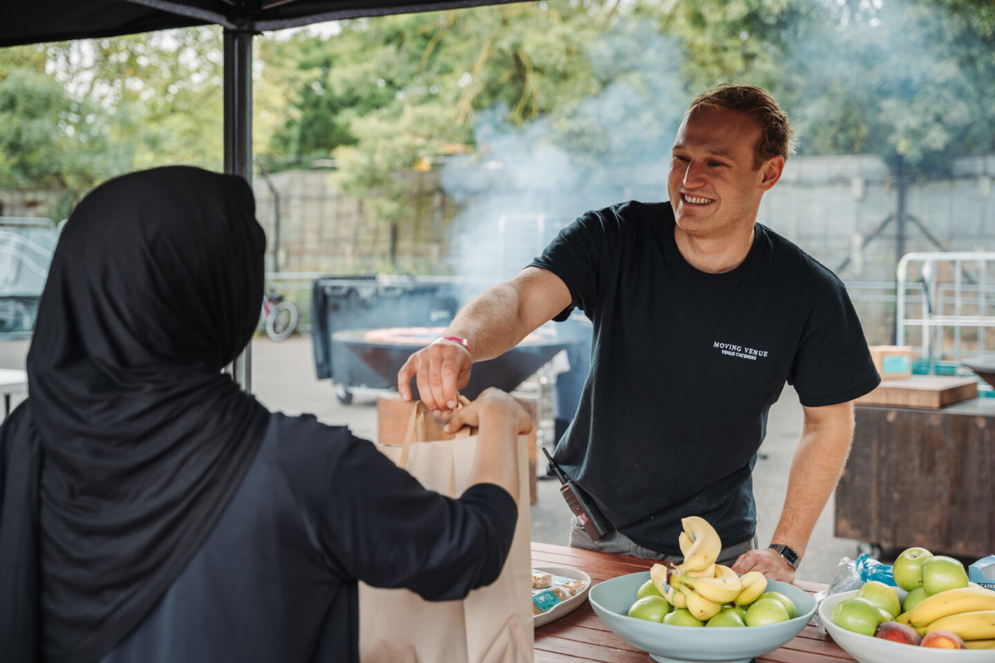 Lunch being served at Wandsworth Big Play Out